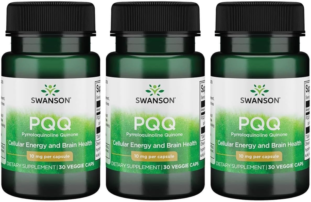 Swanson Pqq Pyrroloquinoline Quinone 10 mg 30 Vegan Caps (3 Pack)