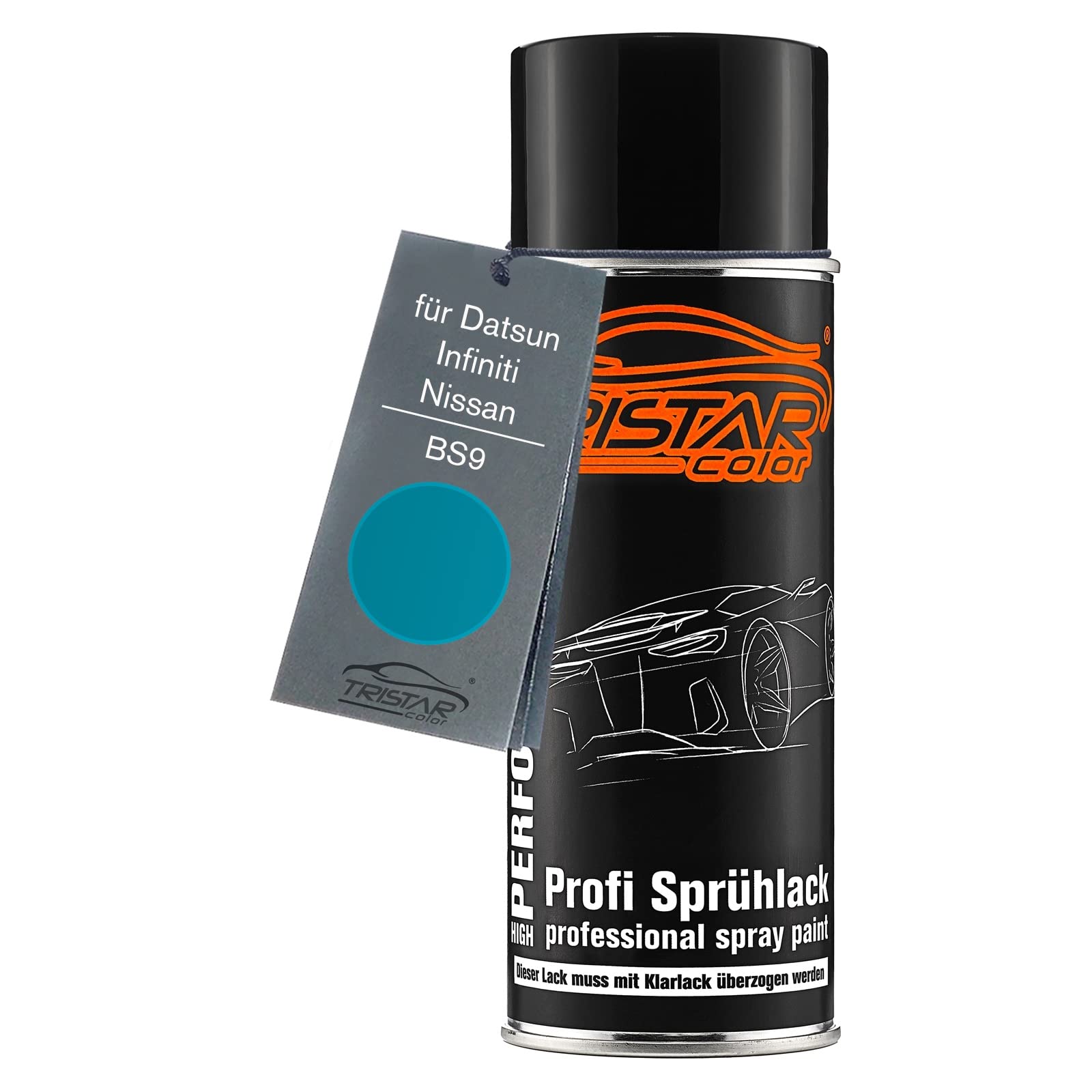 TRISTARcolor Car paint Spray can for Datsun/Infiniti/Nissan BS9 Turquoise Blue Metallic Base coat spray can 400ml