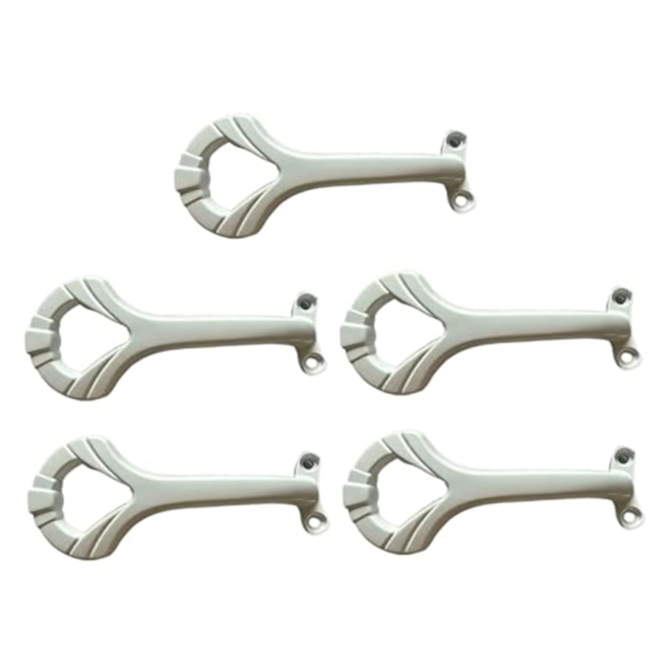 Tsawntd Ceiling Fan Blade Arms, 5 Pieces Ceiling Fan Replacement Blade Arms - Sturdy Aluminum Alloy Shell-shaped Brackets, White Bracket Parts Accessories