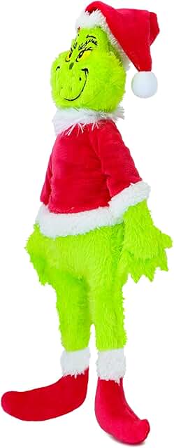 TXDRRA 11.8" Mischievous Green Christmas Plush Figure: Festive Holiday Decor & Kids' Toy
