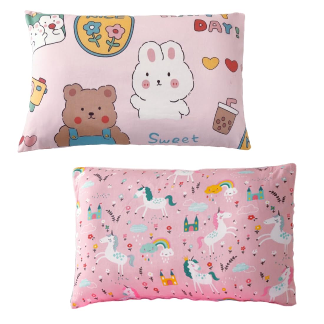 Federa cuscino per bambini 100% cotone 30x50cm 2 pezzi