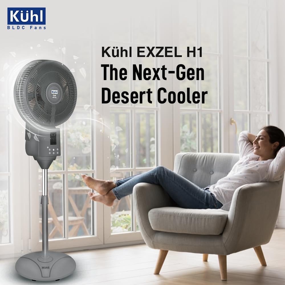 KUHL Exzel H1 BLDC Desert Cooler with Mist Humidifier, Silver 4
