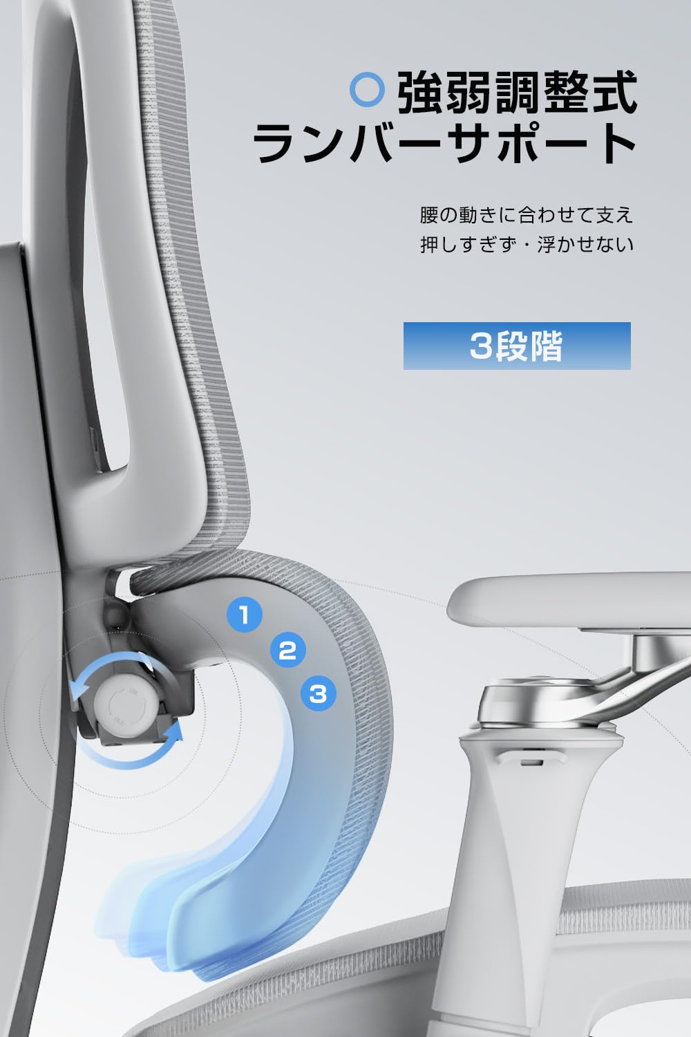 人体工学チェア オフィスチェア フットレスト付 3Dヘッドレスト 6D