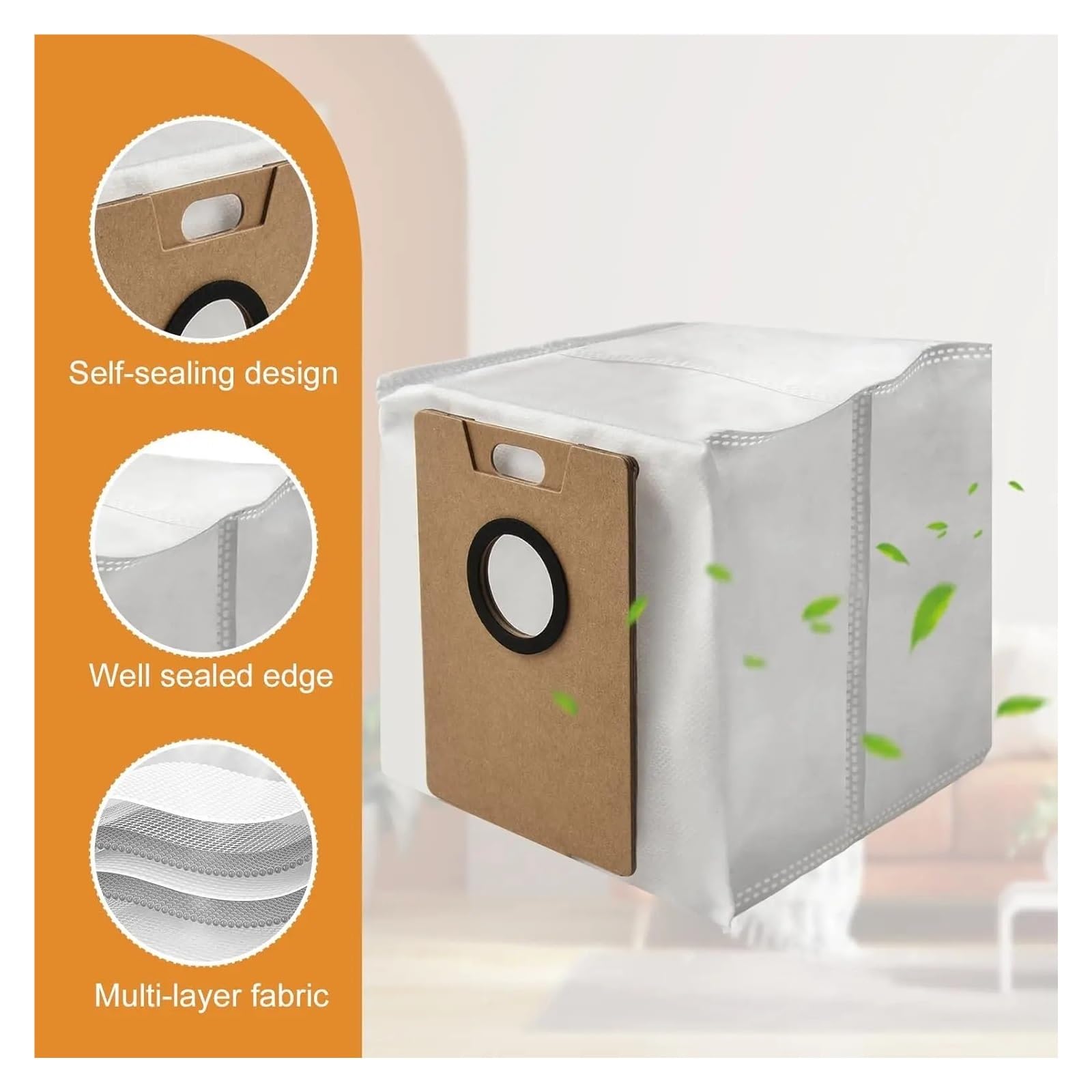 Wymienny Worek Na Kurz Do Robota Odkurzającego, Kompatybilny Z Tapo RV30 Max Plus, RV20 Max Plus, RVA202, Części Zamienne Do Robota Odkurzającego(10pcs)