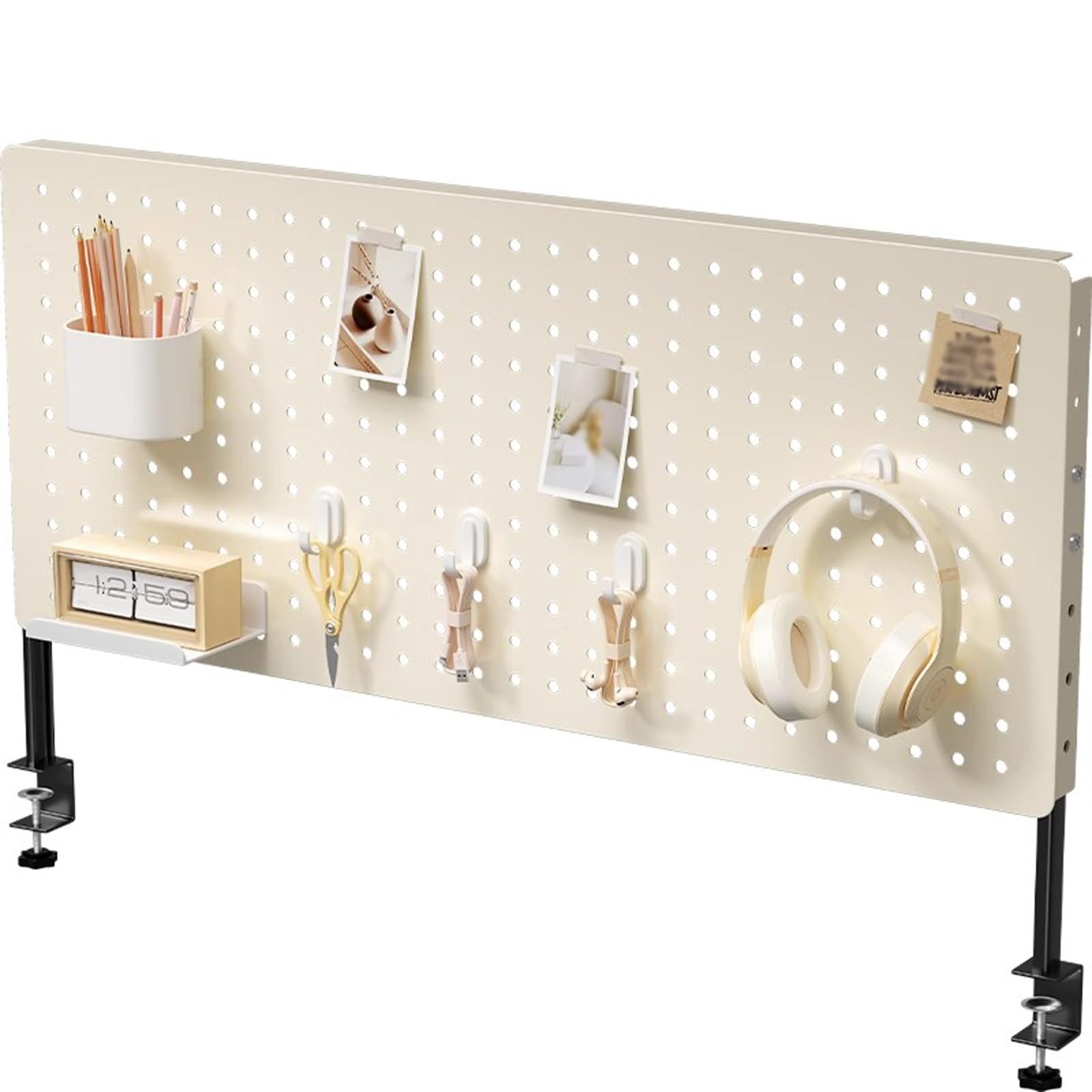 Organizador Herramientas Chapa Perforada Panel Herramientas, Paneles de Tablero Perforado de Metal, Organizador de Tablero Perforado con Accesorios, para Oficina, Banco de Trabajo(20 * 40cm)