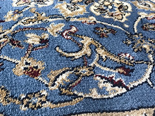 Deir Debwan Traditional Octagon Persian 330,000 Point Oriental Area Rug Light Blue Design 603 (4 Feet X 4 Feet ) #TOP4