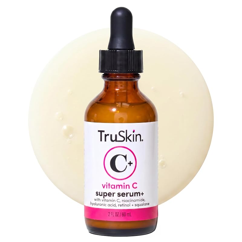 Sérum facial TruSkin com Vitamina C, Retinol, Niacinamida, Ácido Hialurônico e Esqualano, 60 mL