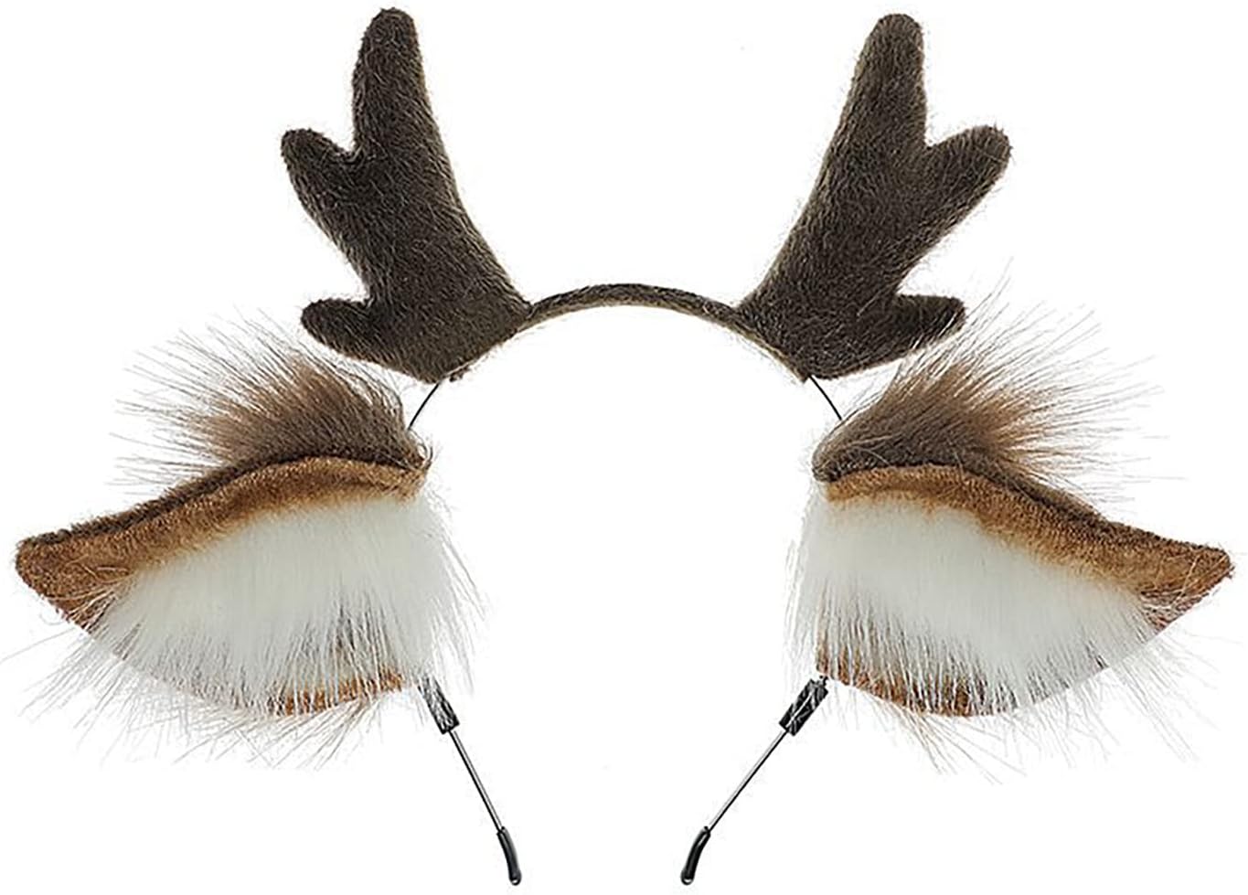 Faylay Lovely Furry Reindeer Headband Cosplay Deer Hair Accessories