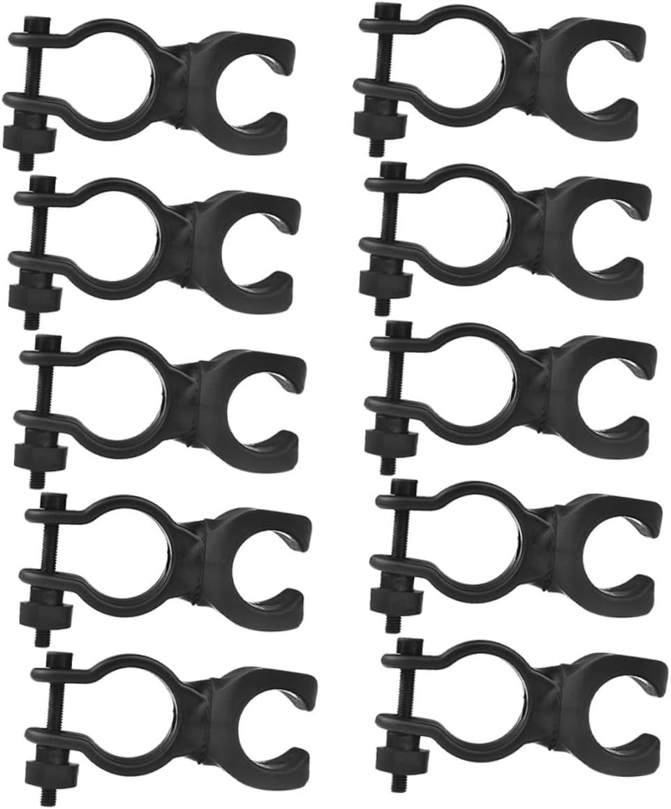 Abaodam 20pcs Cane Holder Clip for Walkers and Electric Wheelchairs, Universal 360° Rotating Flashlight Mount, Mobility Scooter Crutch Accessory for Senior Walking Aid