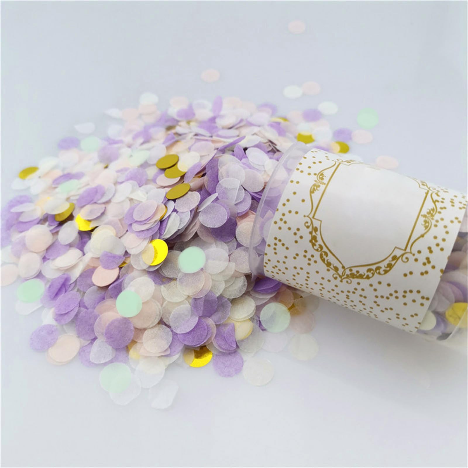 Paars Confetti Bruiloft - 5000 Stuks Verjaardag Confetti Papier en Metallic Tafelconfetti Ronde Tissue Paper Dots voor Kerst,Wedding,Valentijn Party - BY VCOSTORE