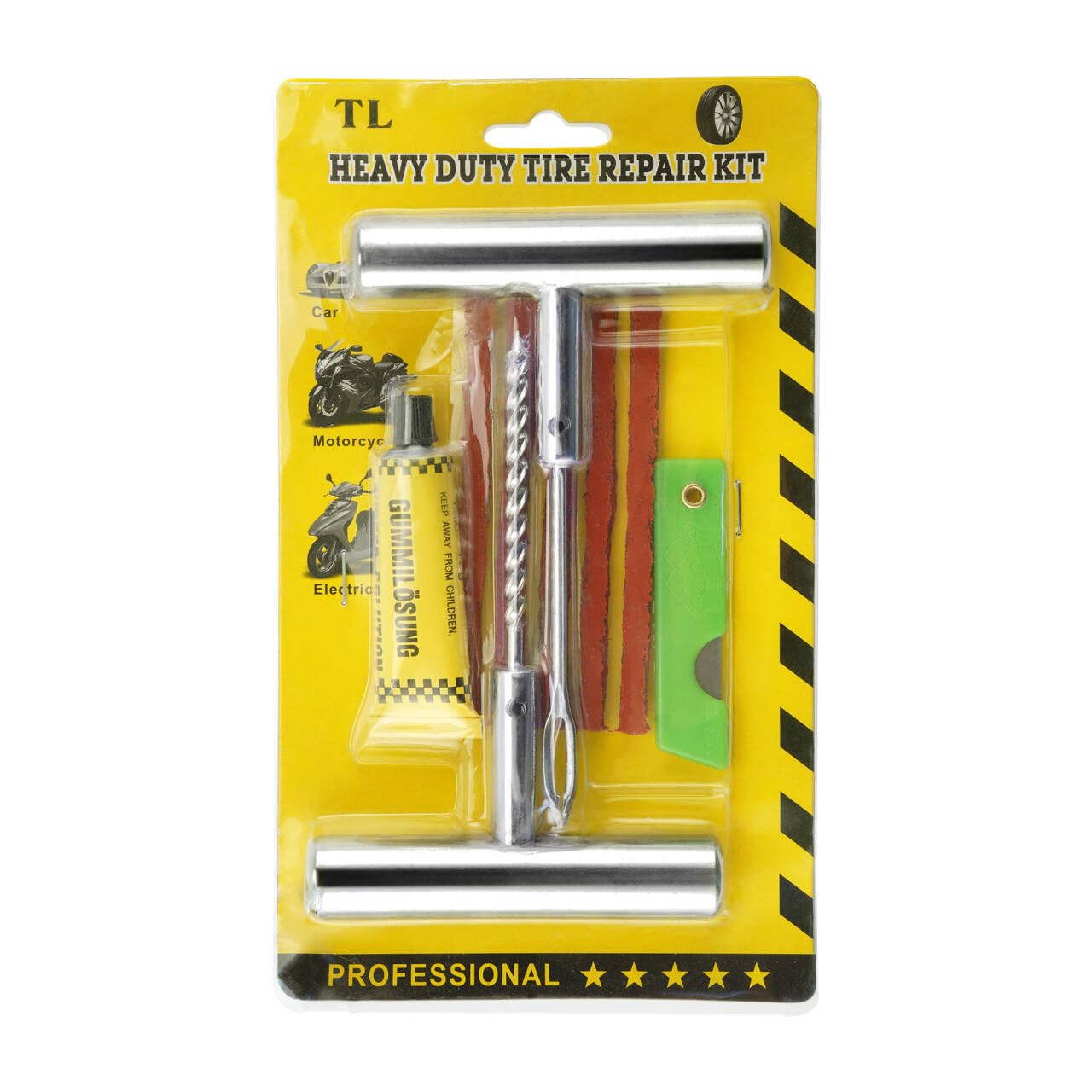 SINGARO Tire Repair Kit with Plugs, 9PC Flat Tire Puncture Repair, Tire Plug Kit Heavy Duty for Car, Jeep, Truck, Motorcycle, Tractor, ARB，ATV, SUV, RV