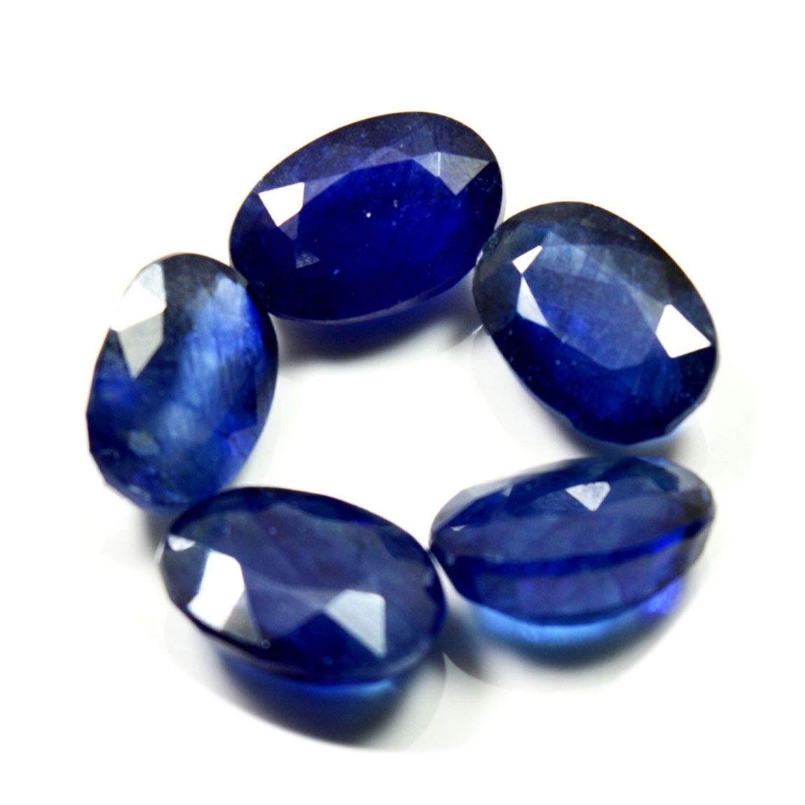 Natural Blue Sapphire at Wholesale Lot (Rs 225/carat) Fine Quality Faceted Oval Shape नीलम Loose Gemstone for Reselling Astrologers Jewellers Crystal Healing Kanya Rashi Virgo Zodiac Sign-image-46
