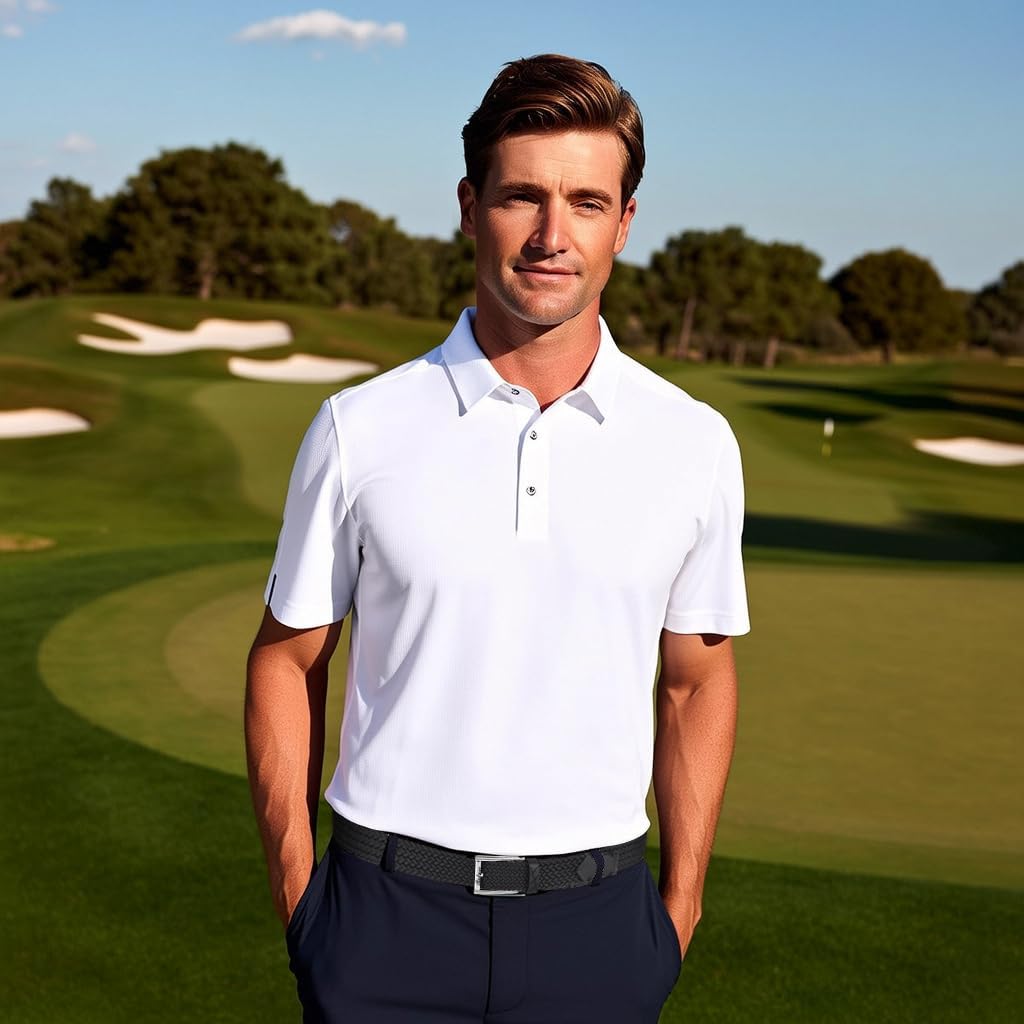 Braided Golf Belt For Men Steel Buckle Elastic Woven Belt 1 3/8 Inch