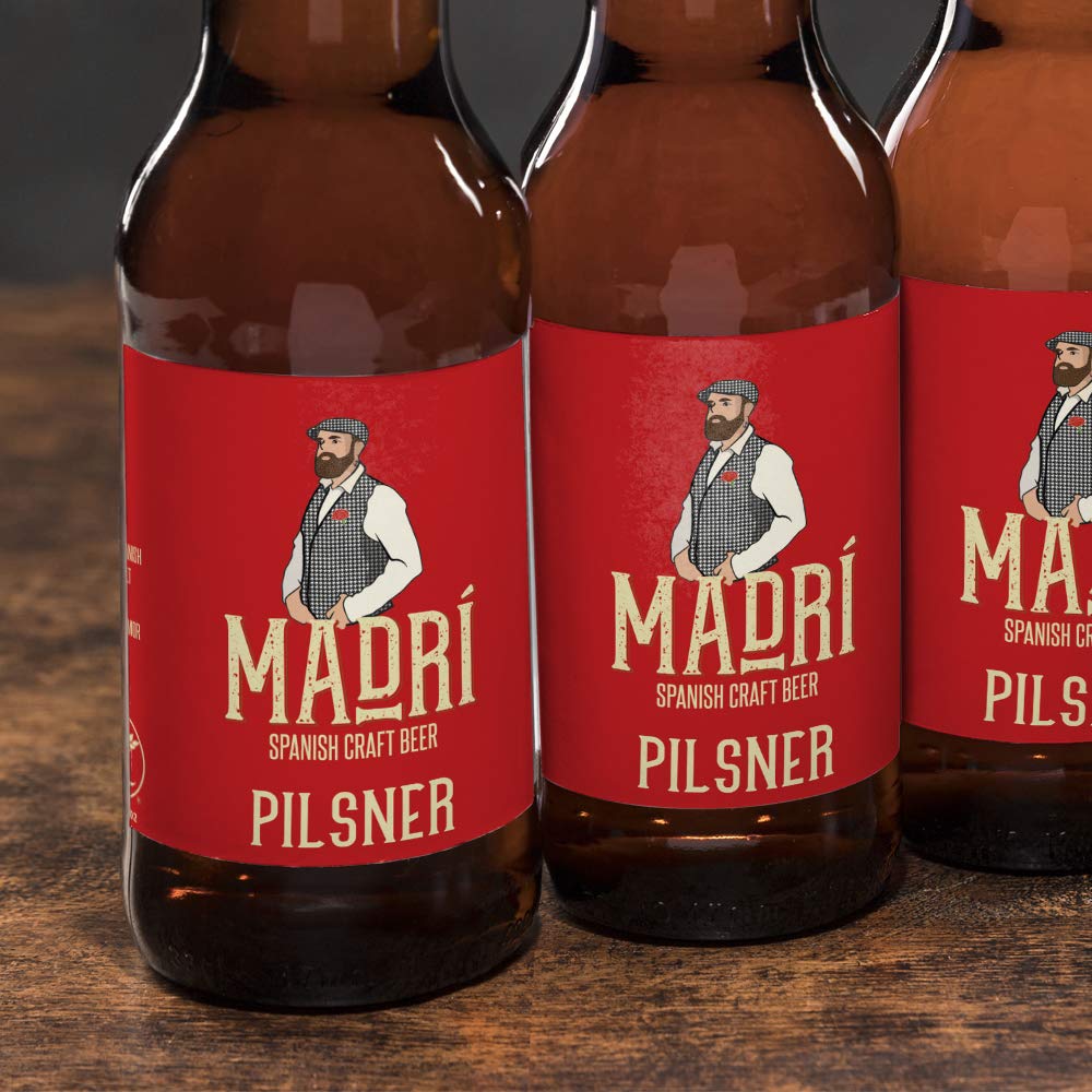 Madrí - Cerveza de Estilo Pilsner, 24 x 330 ml