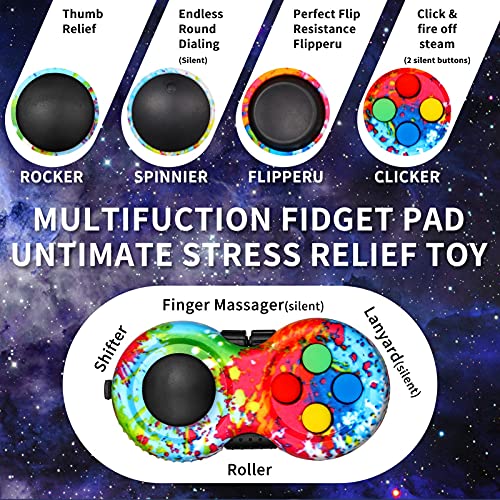 Xinrui 2 Pcs Fidget Controller Pad, Portable Stress Reducer Game Pad Hand Fidget Pad For Release Stress And Anxiety #TOP3