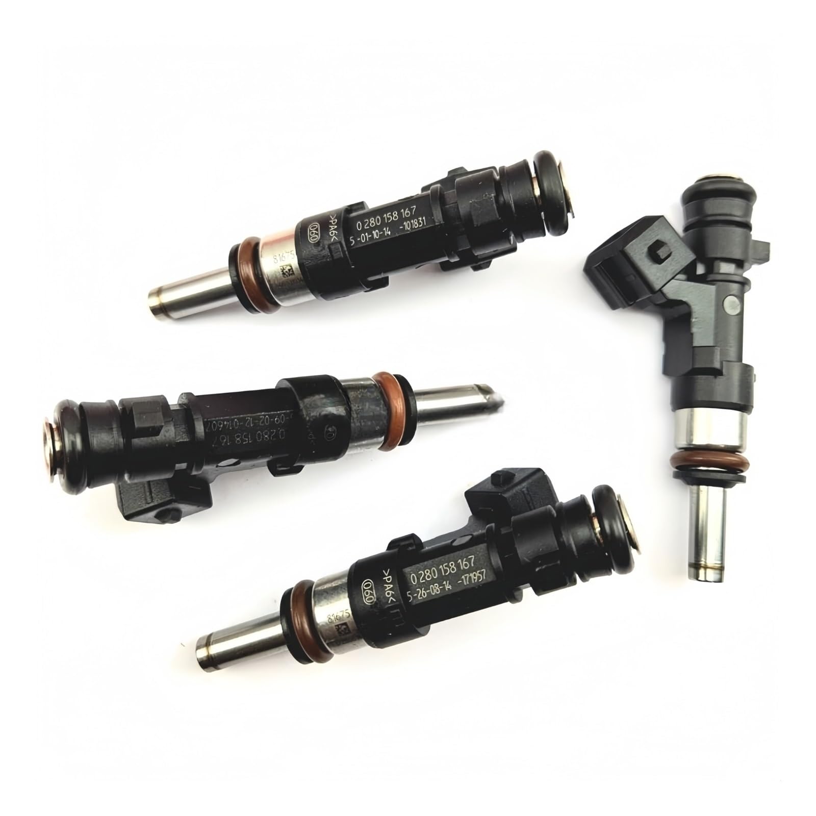 Ovtzqr One Color 4 Pieces Fuel Injectors 0280158167 Compatible For Mercedes Models