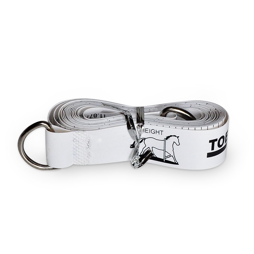 WIN TAPE Horse Weight Tape Measure Horse and Pony Height/Weight Tape - Weight in Kilograms/Pounds & Height in Hands/Centimeters (White)