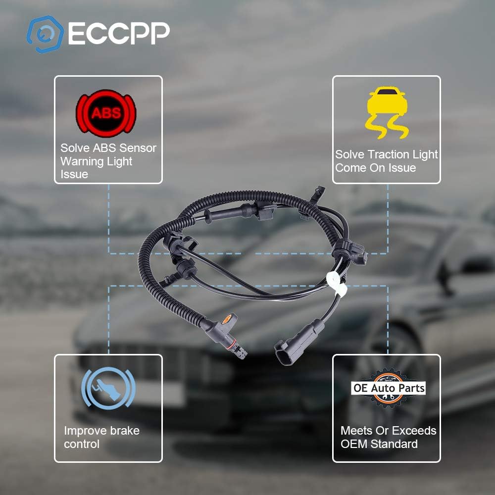 ECCPP Front Right ABS Wheel Speed Sensor Compatible with 2002 2003 2004 2005 2006 2007 for Jeep Liberty ALS1500 Set of 1