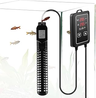 500W Aquarium Heizung, Temperatur Einstellbare Aquarium Heizer mit LED-Digitalanzeige, Saugnäpfen und Übertemperaturschutz, Thermostatheizung für Fischtanks und Aquarium 50L-400L (500W)