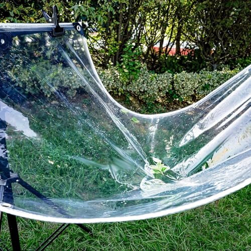 Lona de PVC transparente de 0.35 mm antidesgarro con cantos reforzados y ojales duraderos 3