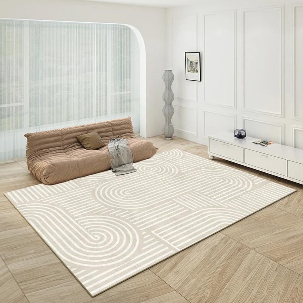 Line Living Room Large Area Carpet Striped Bedroom Carpets Geometric Pattern Home Decoration Rug Plush Soft Rugs,PW1130,YD,A,200x200cm 79x79in