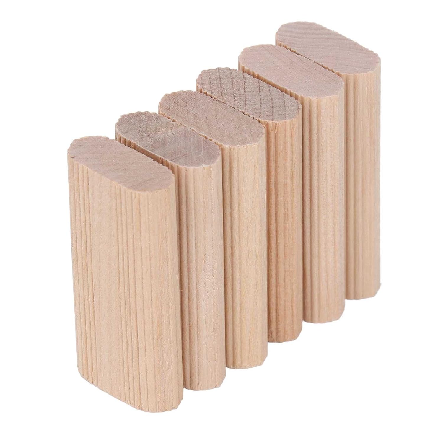 50PCS Beechwood Dowel Pins 10x24x50mm for Furniture Assembly Door Stops and Woodworking Projects