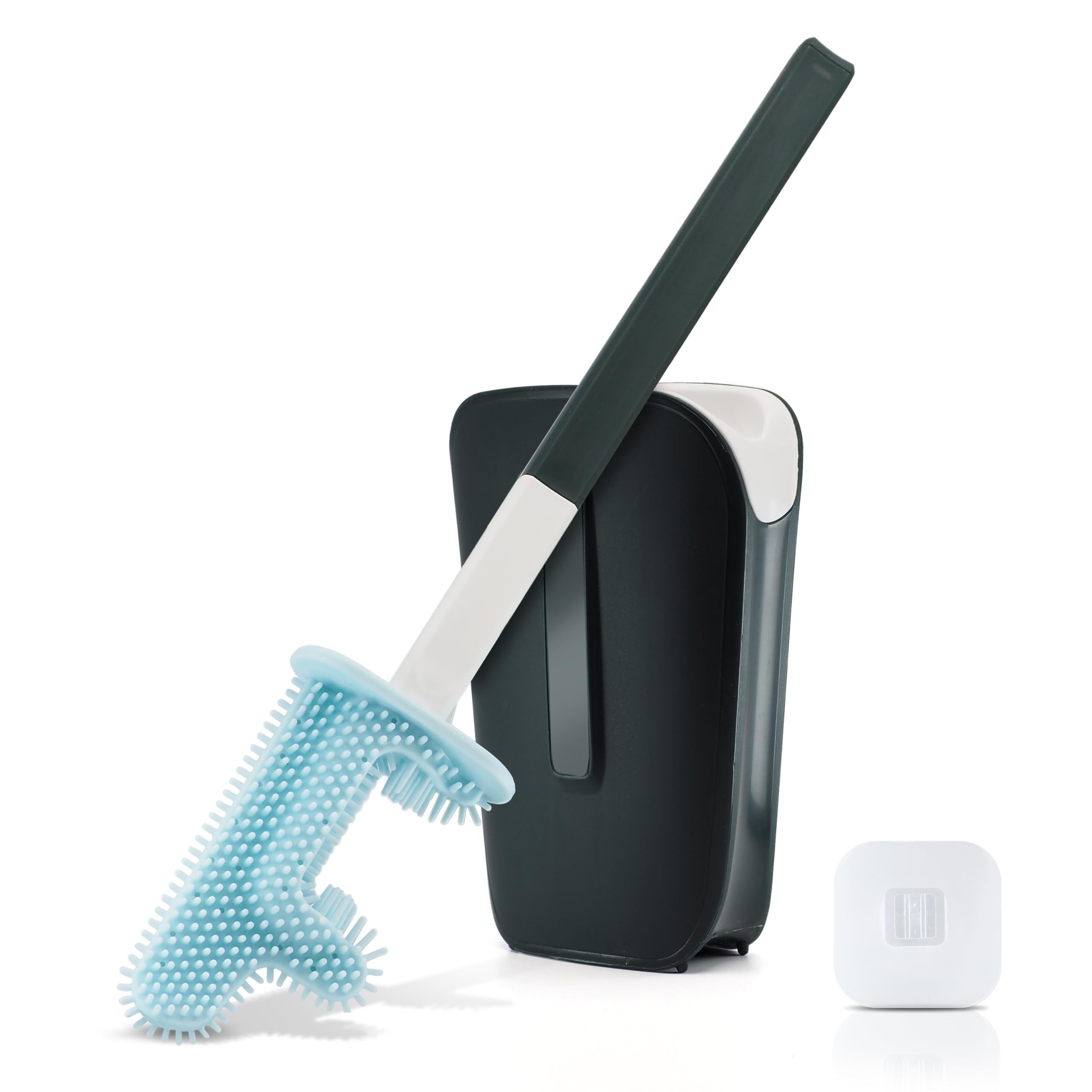 WC Borstel met Houder - Siliconen - Voor aan de muur - Gemakkelijk schoon te maken