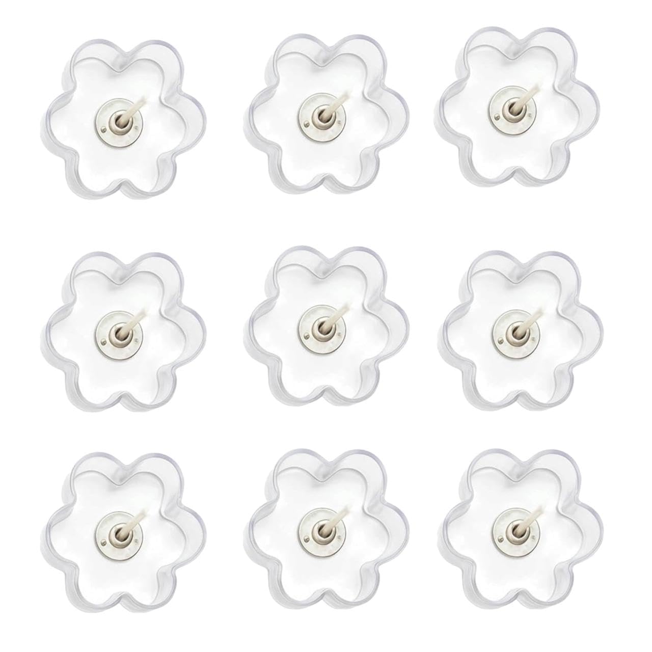 25Pcs Tealight Cup for Candle Making Empty Acrylic Polycarbonate Cups Tea Light Holder Transparent Clear Container Different Shape (Flower 45x15mm)-image-46