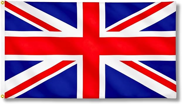 Union Jack Flag 3ft x 2ft with Brass Eyelets   Large Polyester Britain Flag Banner for VE Day Celebrations, Royal Street Parties, Pub BBQ Events and Indoor Outdoor Home & Garden Display