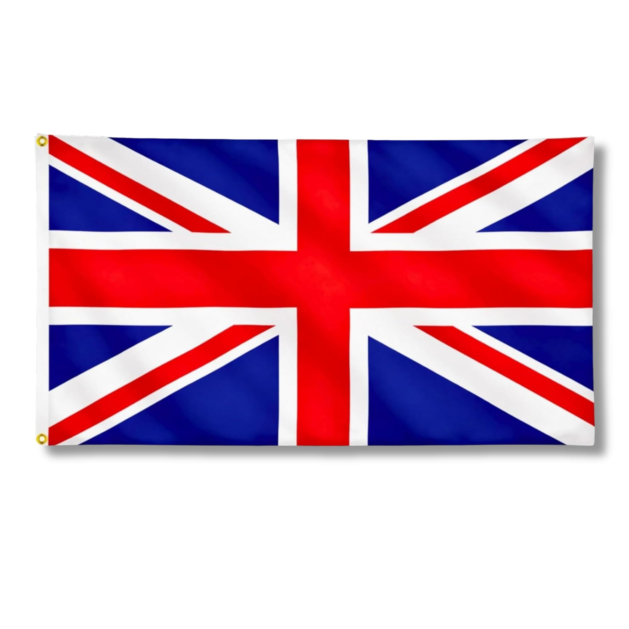 Union Jack Flag 8ft x 5ft with Brass Eyelets – Large Polyester Britain Flag Banner for VE Day Celebrations, Royal Street Parties, Pub BBQ Events and Indoor Outdoor Home & Garden Display
