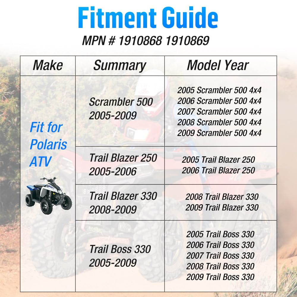 Pinza de freno delantera para Polaris Scrambler 500 Trail Blazer 250 330 Trail Boss 330 2005-2009 con Pastillas de Freno