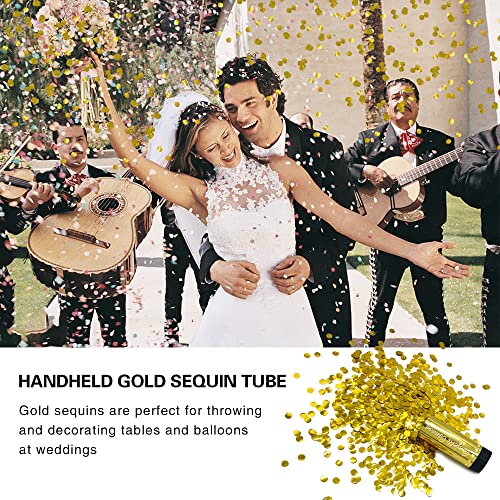 Image of Confetti Poppers Cannons for Wedding Birthday Graduation Baby Shower Anniversary Christmas New Year's Kids Fun Party Supplies Decorations and Favors (Gold)