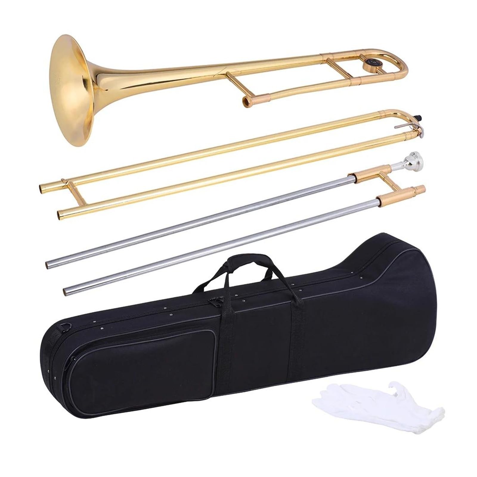 Puzon Puzon altowy Mosiądz Złoty Lakier B dur Instrument muzyczny