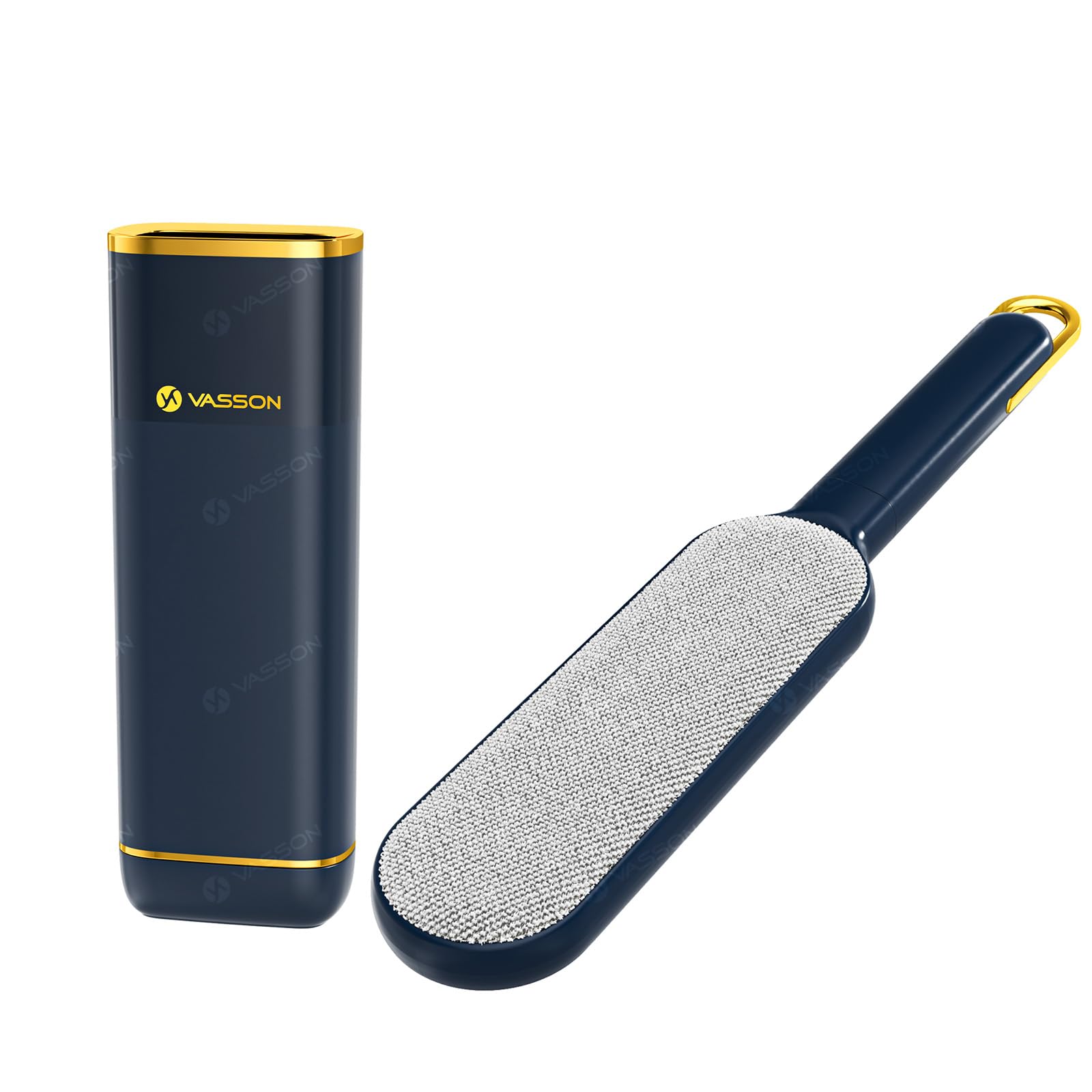 VASSON Lint Brush, Pet Hair Remover with Self-cleaning Case, Double-Sided Lint Remover Brush, Pet Hair Remover for Cleaning Clothing and Furniture, Dog and Cat Hair Remover, Cat Fur Hair Removal Brush