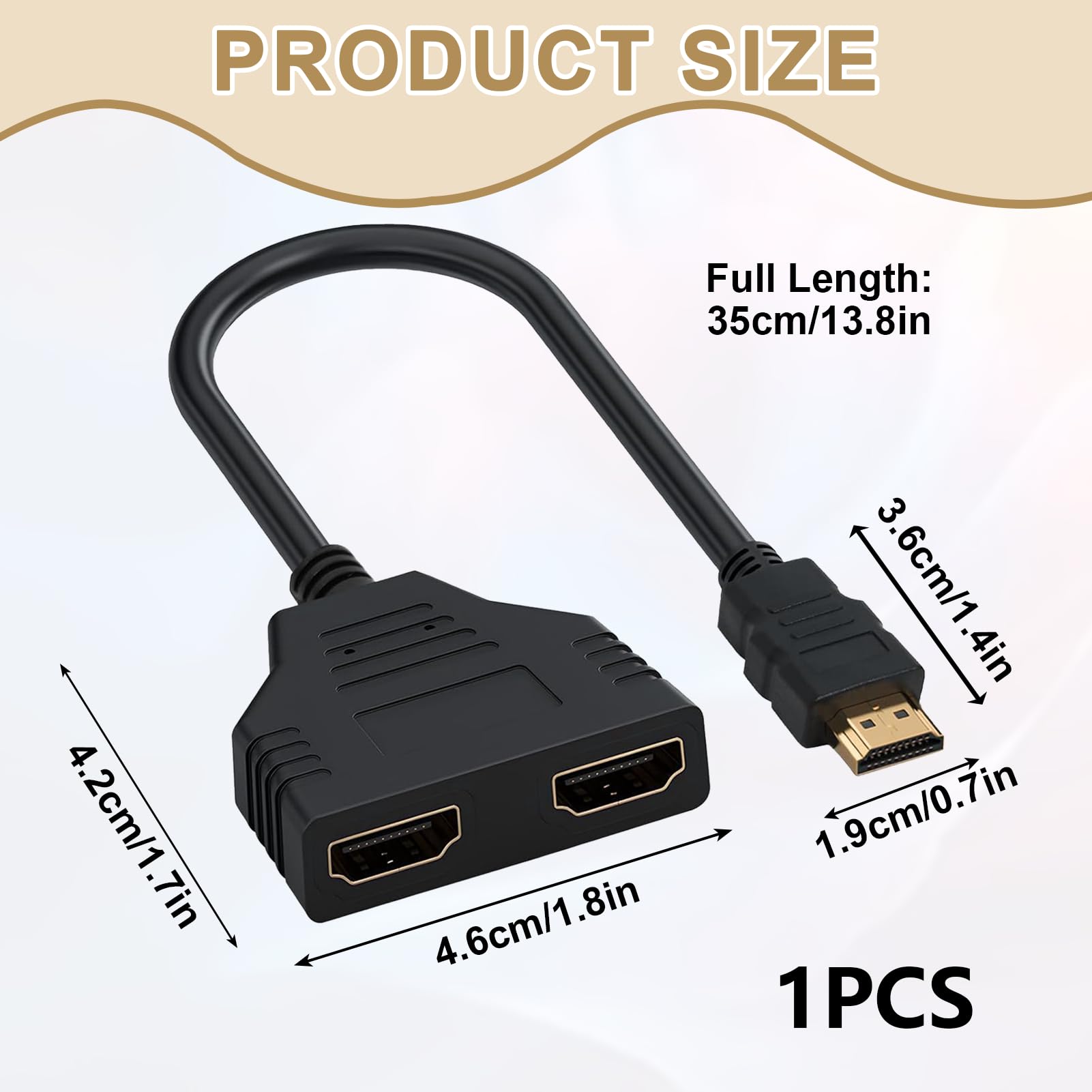 Répartiteur HDM1 2 Sorties Mâle vers Femelle Commutateur 1080P pour HDTV