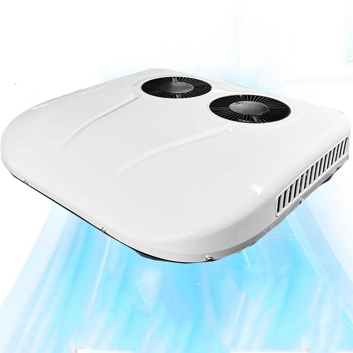 TIANQIHAO Rv Rooftop Air Conditioner, Ultra-Thin Quiet Dc Unit For Motorhome, Truck, And Enclosed Trailer,24v-doublehole