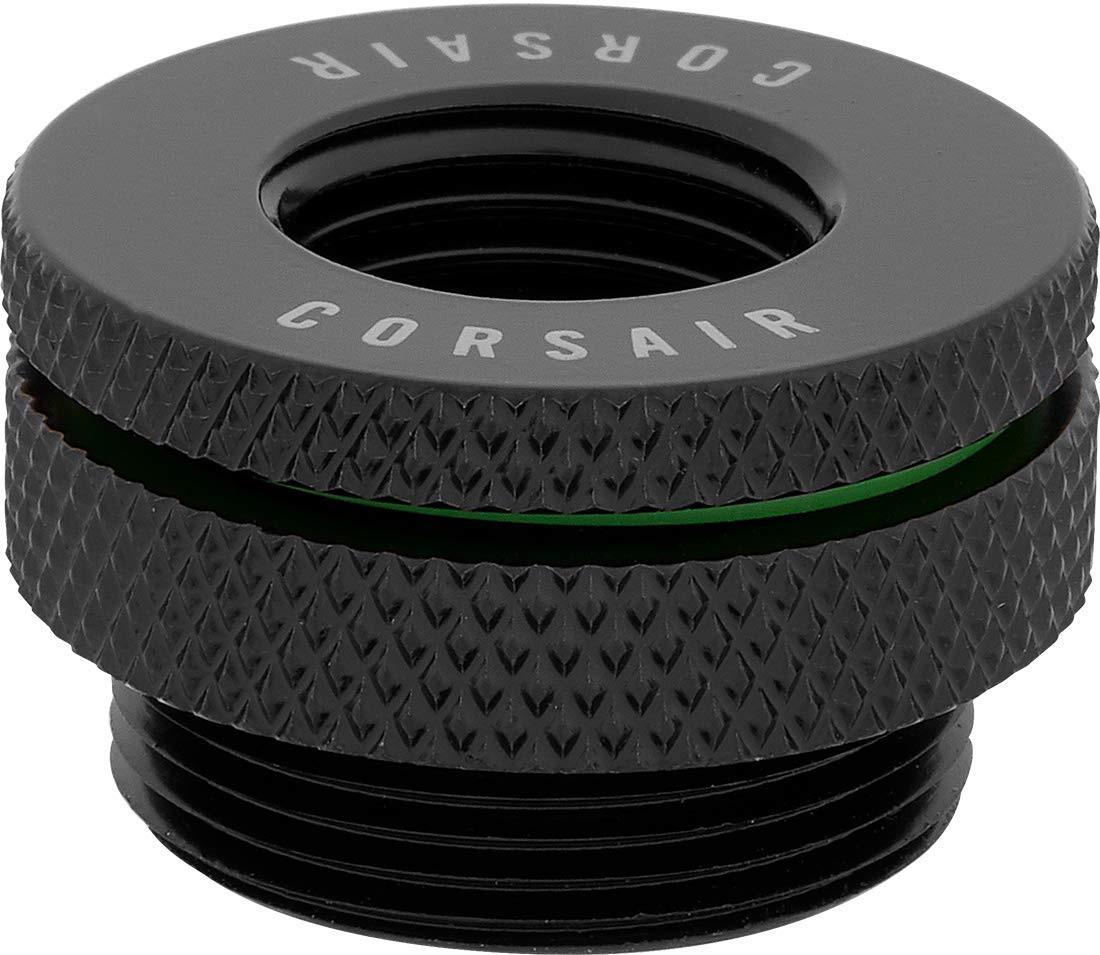 Corsair Hydro X Series, XF otwór do napełniania (standardowy gwint G1/4" (BSPP) wykonany mosiądz, łatwe napełnianie/spuszczanie, pierścień zamykający z gwintem, w zestawie zatyczka G1/4"), kolor czarny