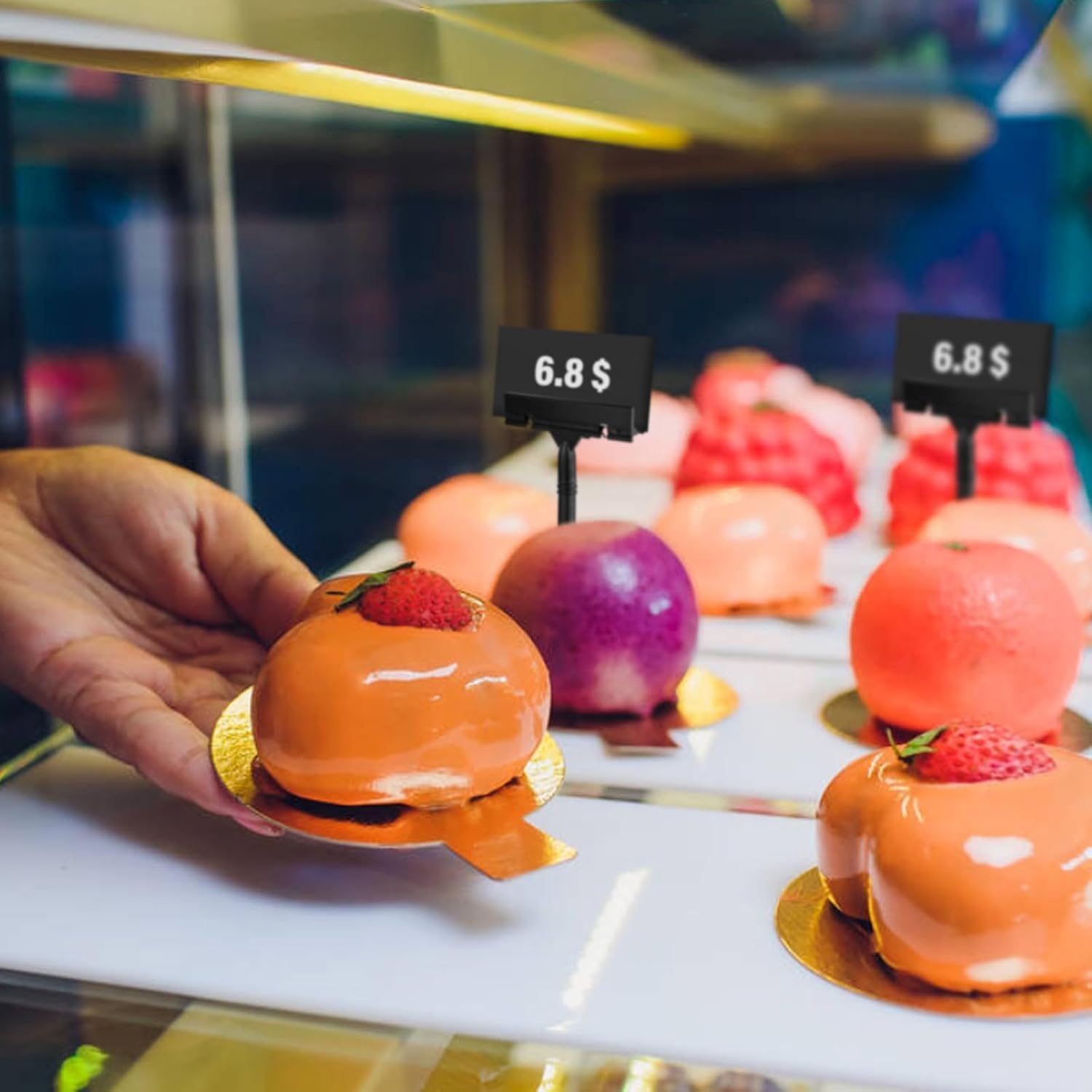 10 Pcs Big Black Adjustable Sign Clips for Display, Plastic Sign Holder Clips for Retail, Swivel Price Signs Clip, Rotatable Price Shelf Clips for Store Clothing Rack Merchandise Shelf Basket - Image 5