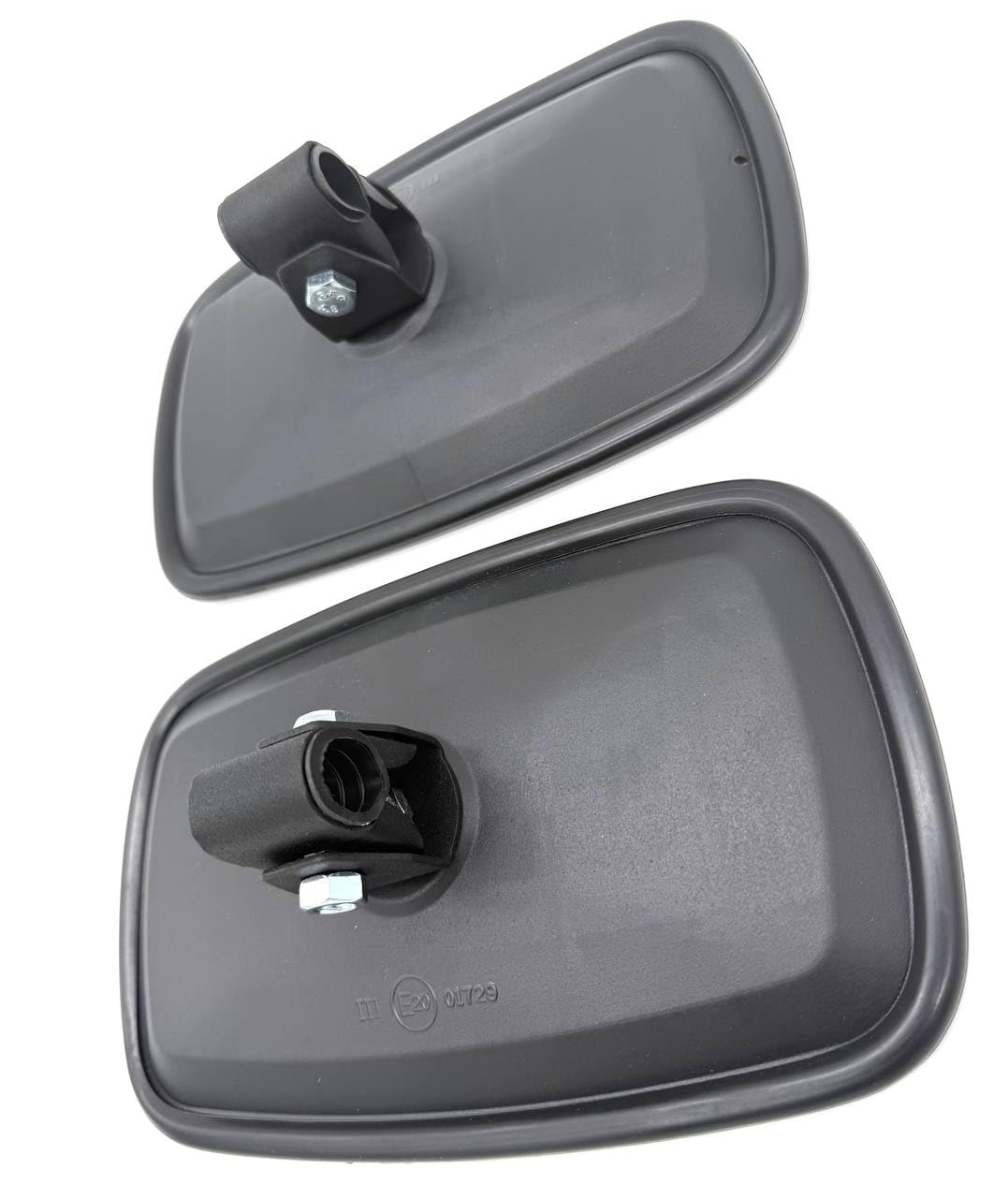 Lot de 2 rétroviseurs extérieurs 232 x 145 mm, diam. 15-18 mm, Universel pour camion, tracteur, pelleteuse