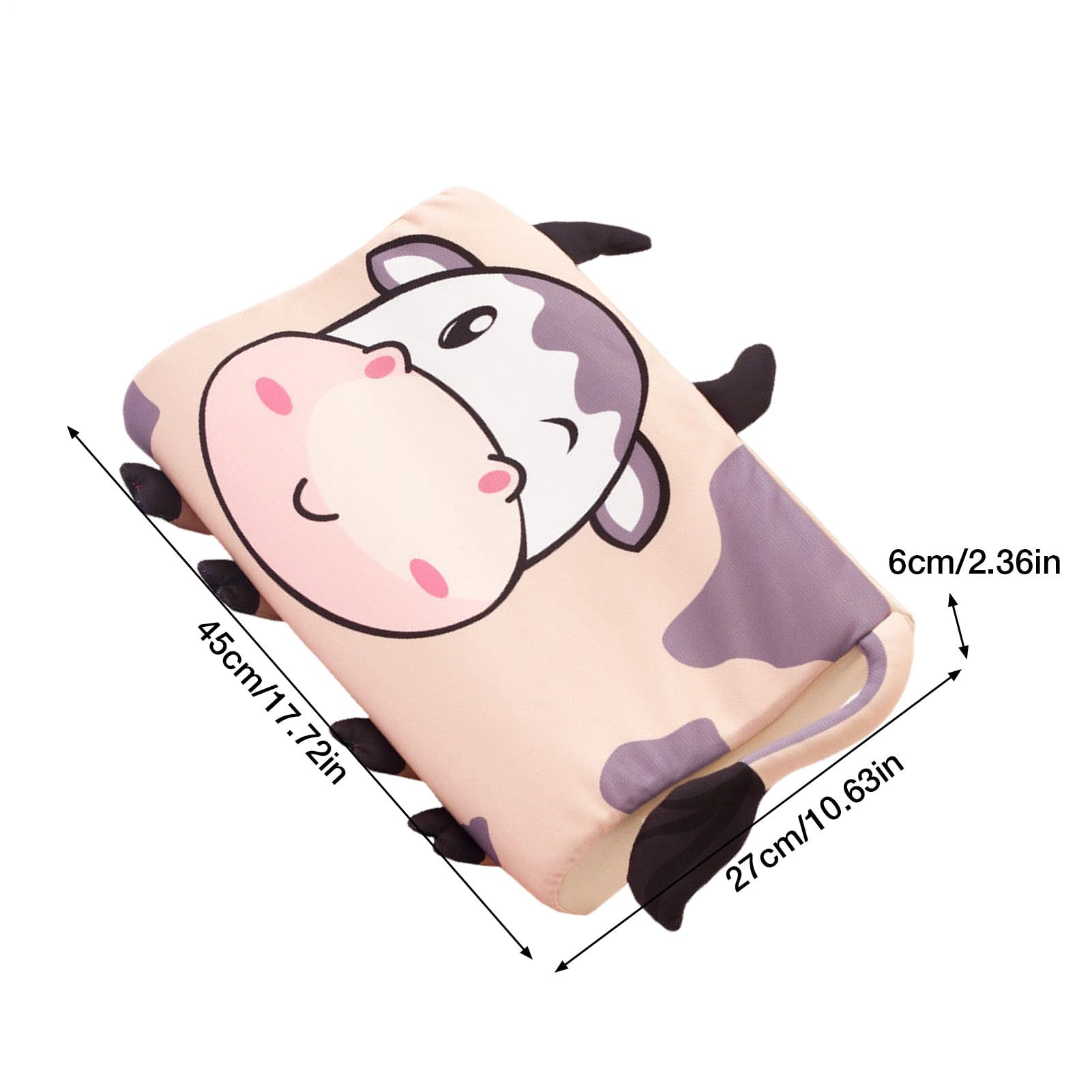 Oreiller Pour Enfant,45 X 27 X 6cm Cale-têtes Pour Sièges Auto Pour Petit Coussin Pour La Crèche, La Maternelle Pour Les Voyages, Petit Coussin Pour La Peau, Oreiller Ergonomique Dessin Animé