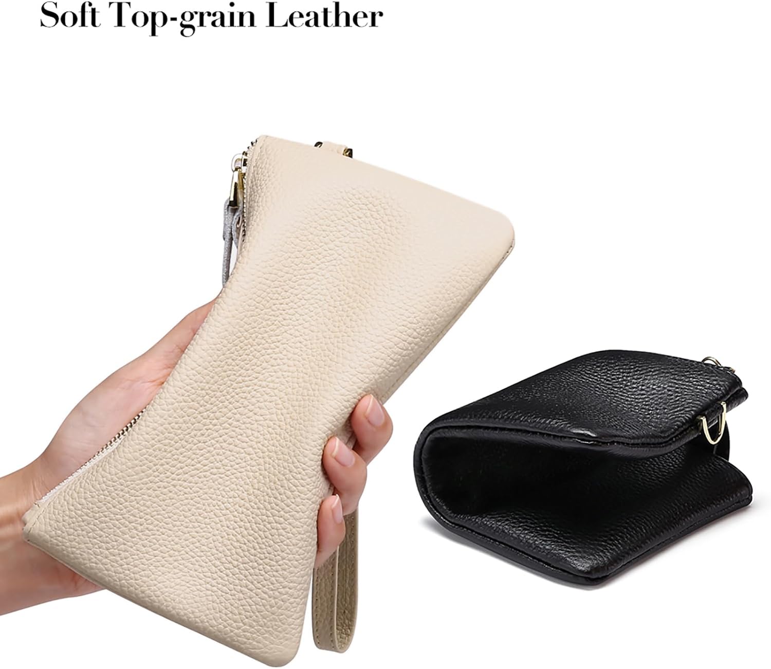 GOIACII Women's Wristlet Clutch Slim Leather Wallet RFID Blocking Handbag - Image 6