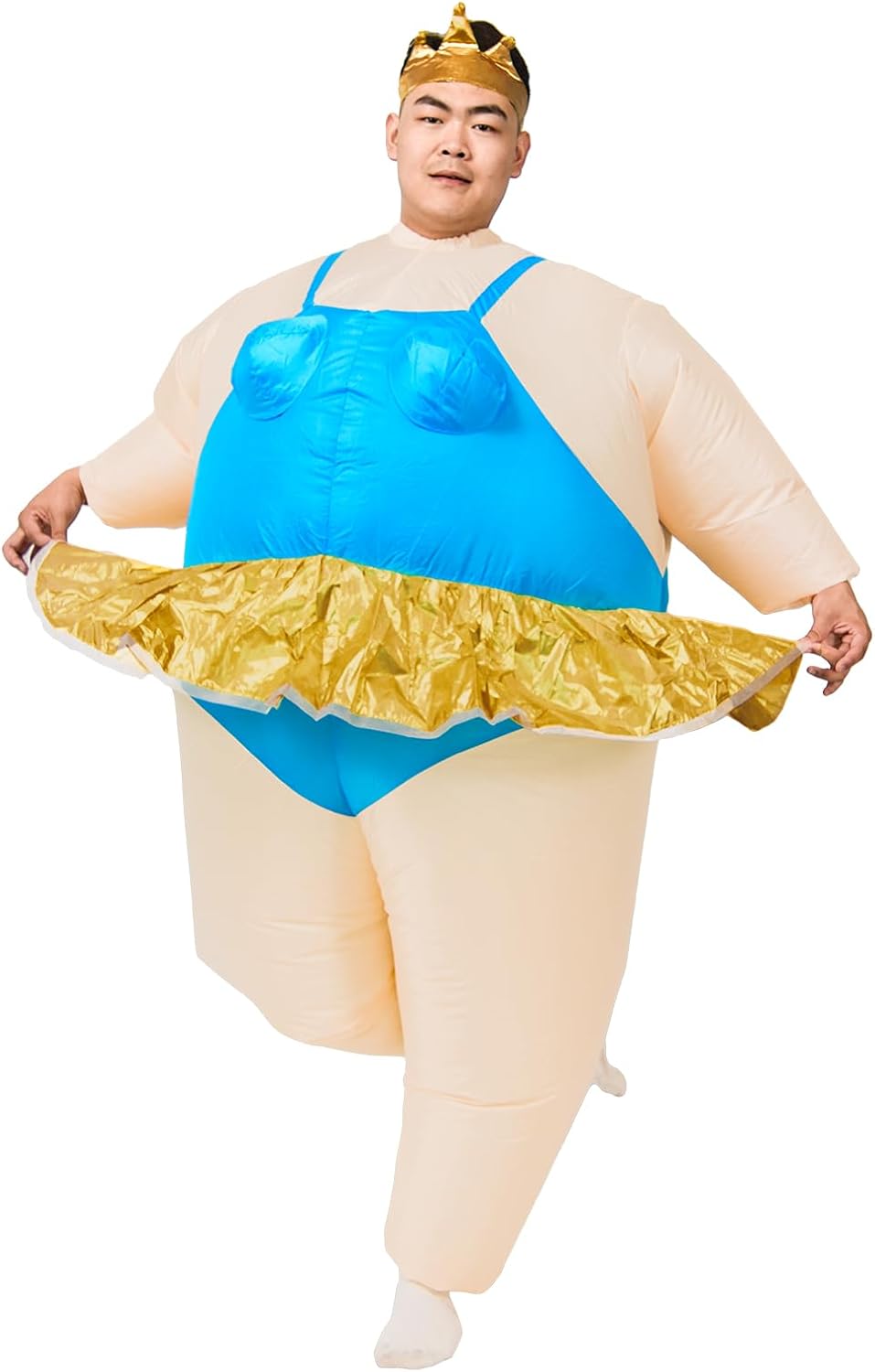 Inflatable Ballerina Costume Adult Blow Up Costumes for Adults Funmy Fat Body Suit Costume for Men Women Halloween