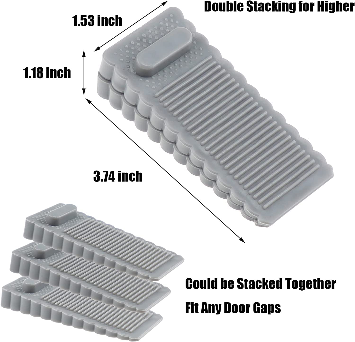 4 Fermaporta A Pavimento In Gomma - Regolabili, Antiscivolo Per Casa E Ufficio