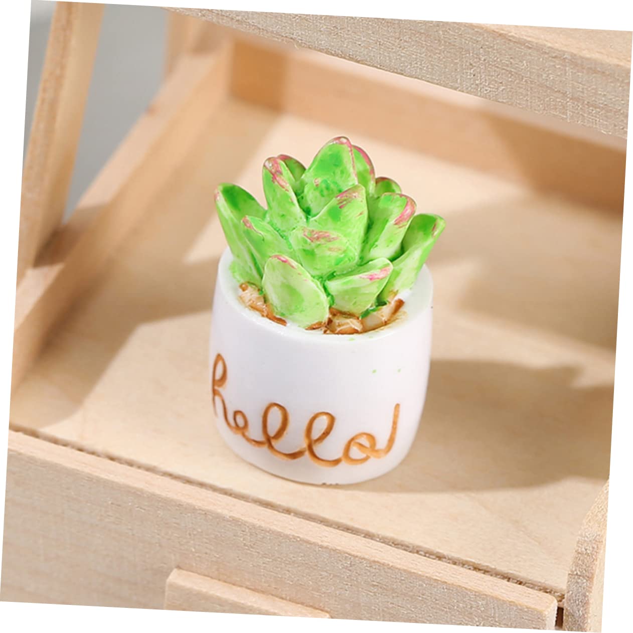 OUNONA 5 Series Mini Cactus Artificial De Resina Adornos De Jardín Miniatura Decoración De Oficina Y Hogar Plantas Simuladas De Cactus Macetas 8 Piezas X 5