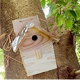 【野鳥用巣箱 完成品】すぐ取り付けできます！バードハウスA（前扉タイプ）親子体験、夏休みの自由研究、ＰＴＡ活動に！ YS200 キバコヤ