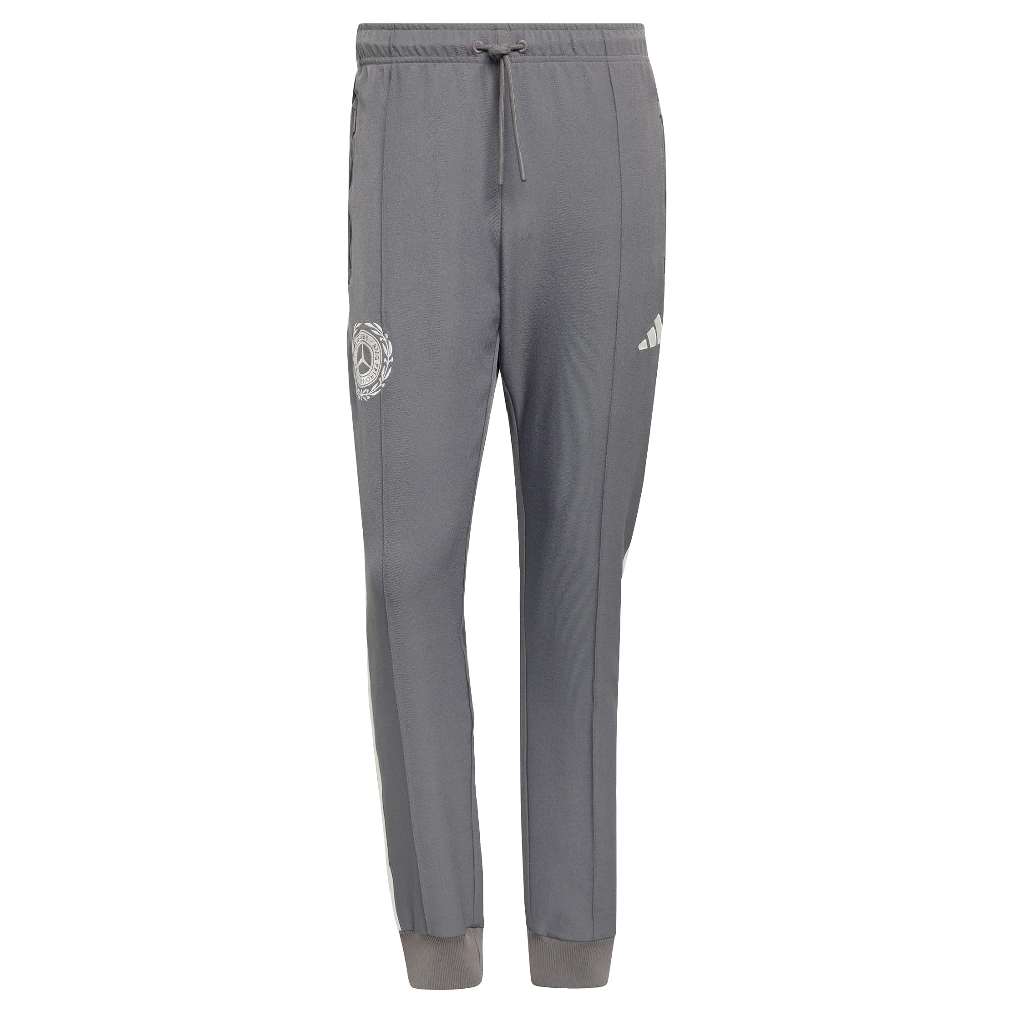 adidas Men's Mercedes - Amg Petronas Formula 1 Team Silver Arrows Icon Track Pant Pants, Granite/Off White, M