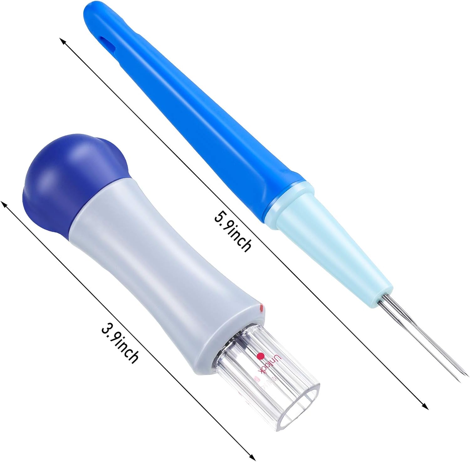 WILLBOND 2 Pack Needle Felting Tool Pen with 3 Needles Punch Style Tool with 7 Barbed Wool Accessories Wool Needle Felting for DIY Patchwork and Craft Making Felt