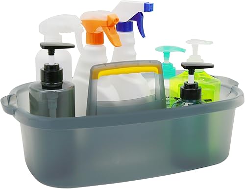 Goderewild Organizador de limpieza multiusos con asa, organizador de ducha, cesta de almacenamiento, bolsas portátiles para suministros de baño,