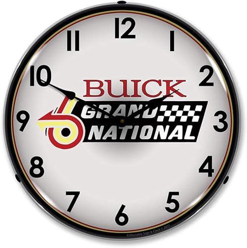 Buick Grand National Logo LED Reloj de pared RetroVintage iluminado 140in