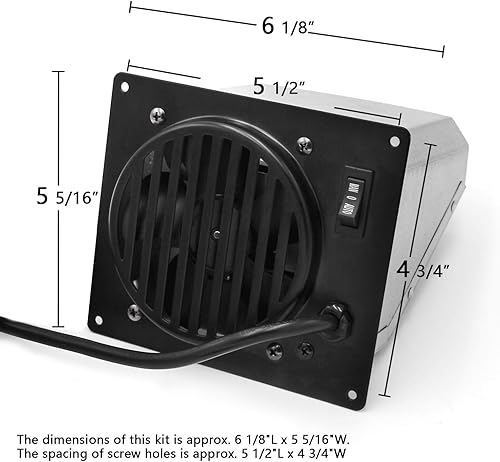 Miniatura 2 de Hongso Ventilador de repuesto para calentador de pared sin ventilación, kit de accesorios para Mr. Heater, Dyna-Glo, Dyna-Glo 30,000 BTU,